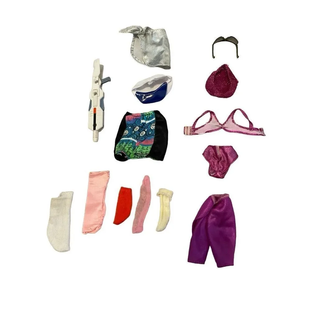 Lot Of 22 Barbie Clothing Swimsuit Hats Skirt Mattel 1990s